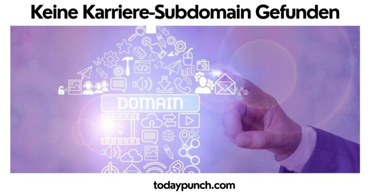 Keine Karriere-Subdomain Gefunden